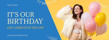 Get Your Discount to Birthday Facebook cover – шаблон для дизайна