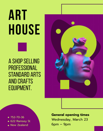 Arts and Crafts Equipment Offer Poster 22x28in Design Template
