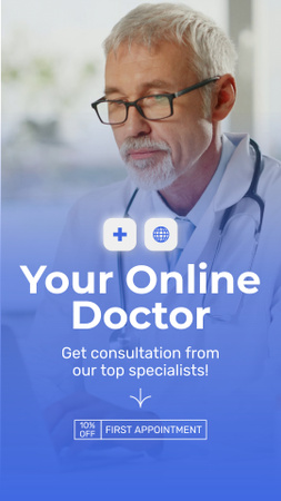 Professional Online Doctor Consultations Offer TikTok Video Design Template