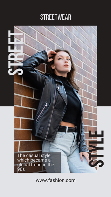 Fashionable Streetwear Collection Ad Instagram Story Design Template