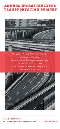 Annual Infrastructure Transportation Summit Announcement Flyer DIN Large Design Template