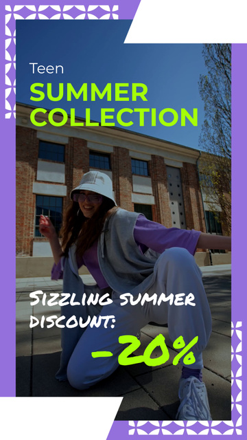 Teen Clothes Summer Collection With Discount TikTok Video Šablona návrhu