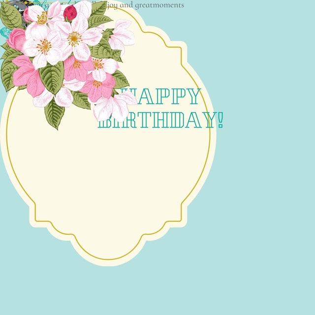 Template di design Happy Birthday Greeting with Cute Bird Instagram