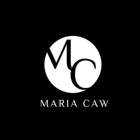 maria caw minimalistic logo Logo Design Template