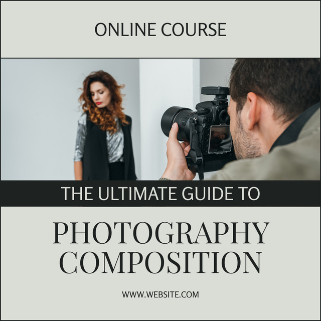 Modèle de visuel Photography Composition Online Course Ad - Instagram