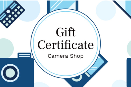 Designvorlage Gift Certificate for Camera shop für Gift Certificate