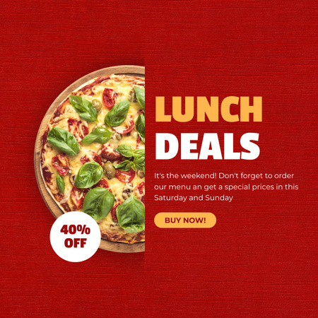 Ontwerpsjabloon van Instagram van Offer Discounts on Business Lunches
