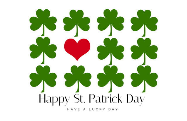 Have a Happy St. Patrick's Day Thank You Card 5.5x8.5in Šablona návrhu