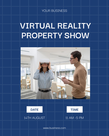 Platilla de diseño Room Tour in Virtual Reality Glasses Poster 16x20in