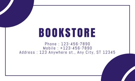 Ontwerpsjabloon van Business Card 91x55mm van Bookstore's Best Offers on Purple