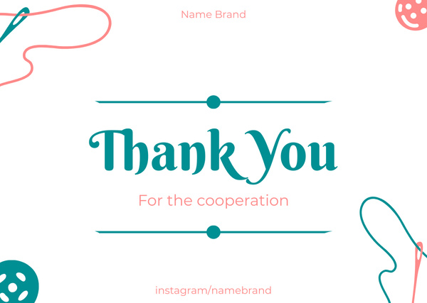 Craft Brand And Gratitude For Cooperation