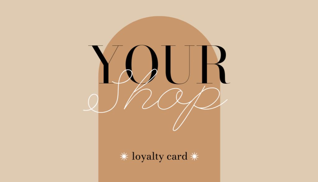 Ontwerpsjabloon van Business Card US van Shop Loyalty Card
