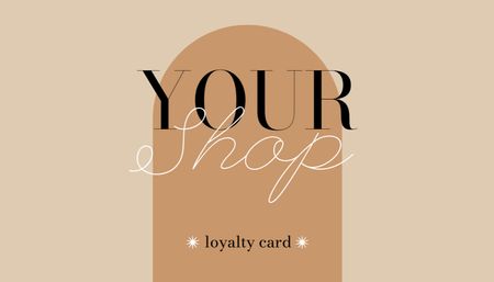 Shop Loyalty Card Business Card US Design Template