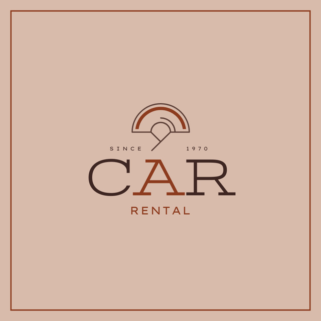 Car Rent Ad Logo Design Template
