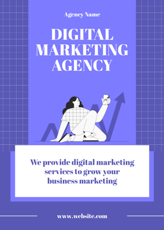 Platilla de diseño Digital Marketing Agency Services for Business Growth Flayer