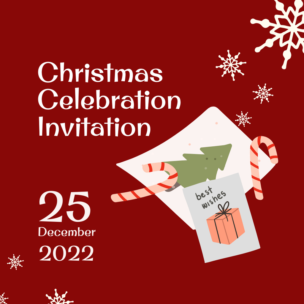 Christmas Celebration Invitation Instagram Design Template