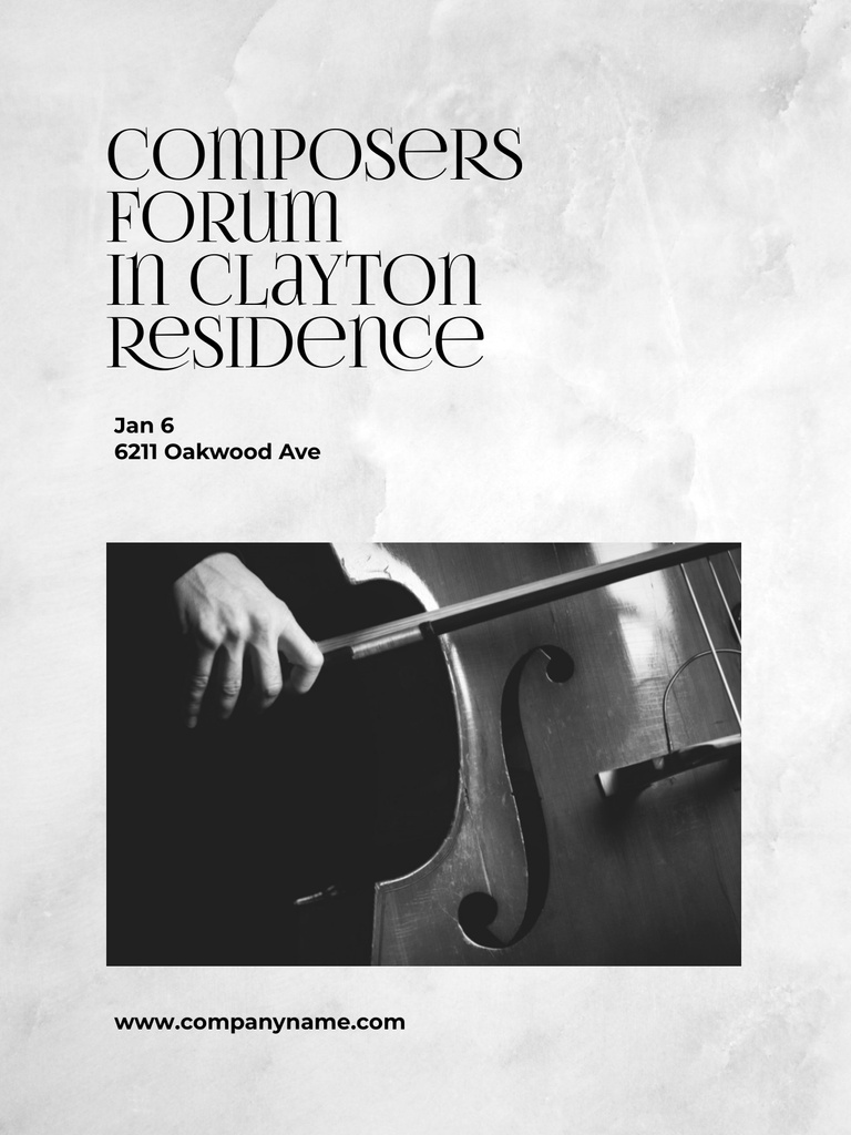 Plantilla de diseño de Composers Summit Ad with Photo of Musician's Hand Poster US 