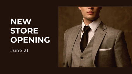 Ontwerpsjabloon van FB event cover van New Clothes Store Opening Announcement