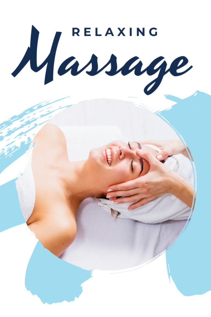 Platilla de diseño Cosmetic Face Massage Offer Postcard 4x6in Vertical