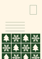 Christmas Greetings  with Winter Pattern