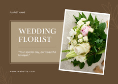 Wedding Florist Offer with Bouquet of Flowers