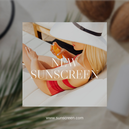 Platilla de diseño Summer Offer of Sunscreen Cosmetics Instagram