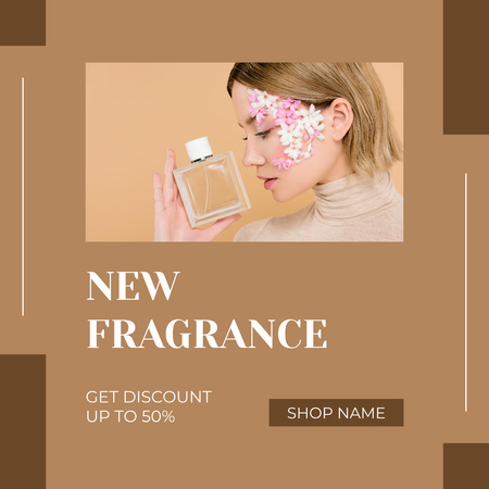 Discount Offer on New Fragrance Instagram Design Template