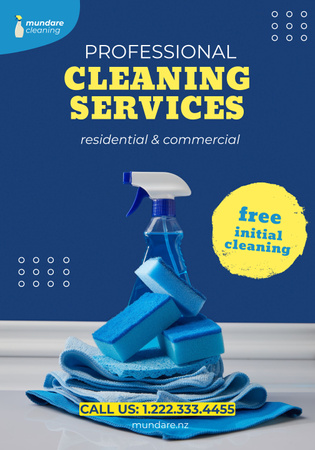 Cleaning Services Offer Poster 28x40in Design Template