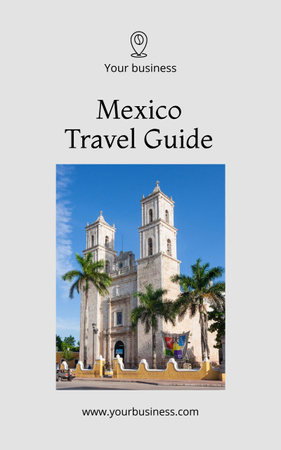 Guia de viagem do México com locais de exibição Book Cover Modelo de Design