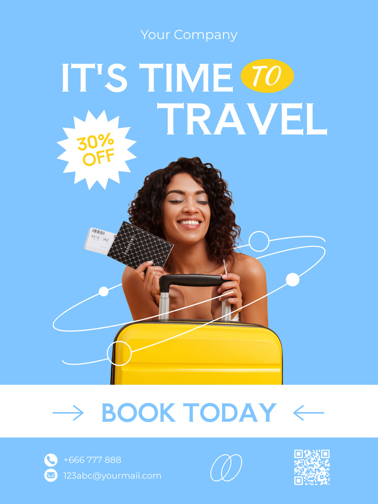 Plantilla de diseño de Tour Offer from Travel Agency Poster US 
