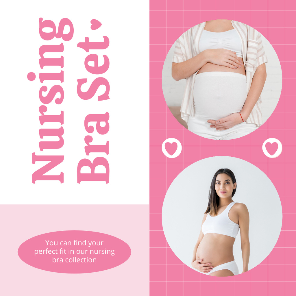 Plantilla de diseño de Sale of Nursing Bra in Sets Instagram AD 