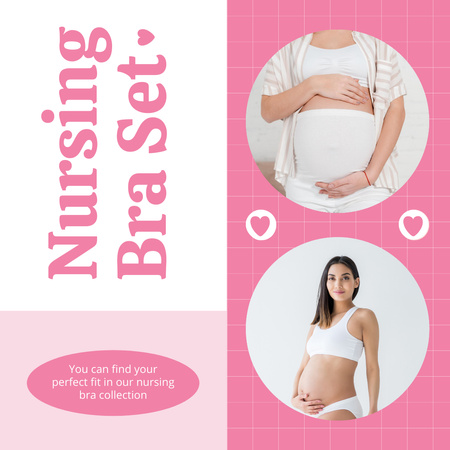 Template di design Vendita di reggiseni da allattamento in set Instagram AD