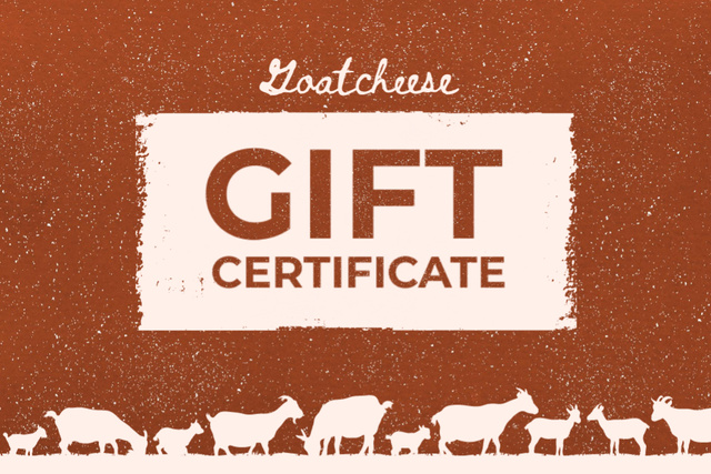 Announcement about Goat Cheese Tasting Gift Certificate – шаблон для дизайна