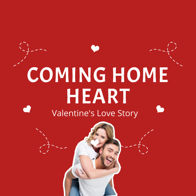 Valentine's Day Love Story Album Cover Šablona návrhu