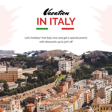 Special Promo Trip To Italy At Half Price Instagram Design Template