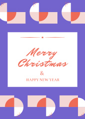 Christmas and New Year Greetings with Pattern