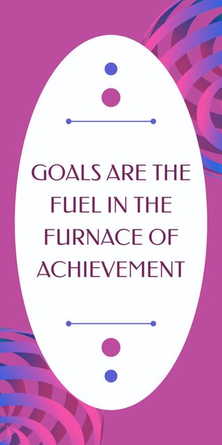 Motivational Quote About Goals And Ambition Graphic Πρότυπο σχεδίασης