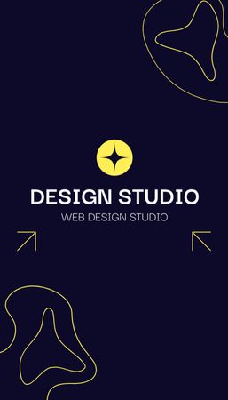 Ontwerpsjabloon van Business Card US Vertical van Web Design Studio Services Aanbieding