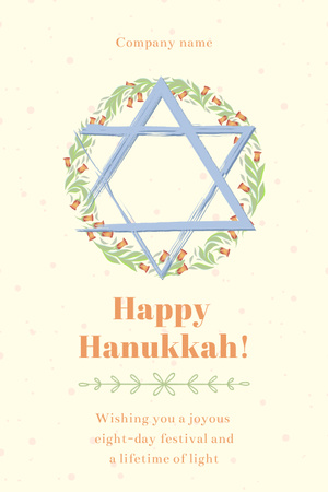 Designvorlage Wishing Happy Hanukkah für Pinterest
