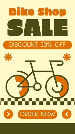 Ontwerpsjabloon van Instagram Story van Flash Sale in Cycling Shop