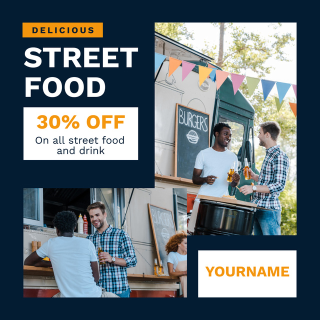 Discount Offer on Street Food Instagram – шаблон для дизайну
