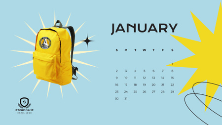 College Apparel and Merchandise Calendar – шаблон для дизайна