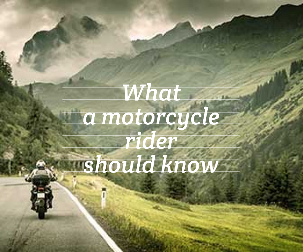 Template di design List of Tips for Motorcyclists Large Rectangle