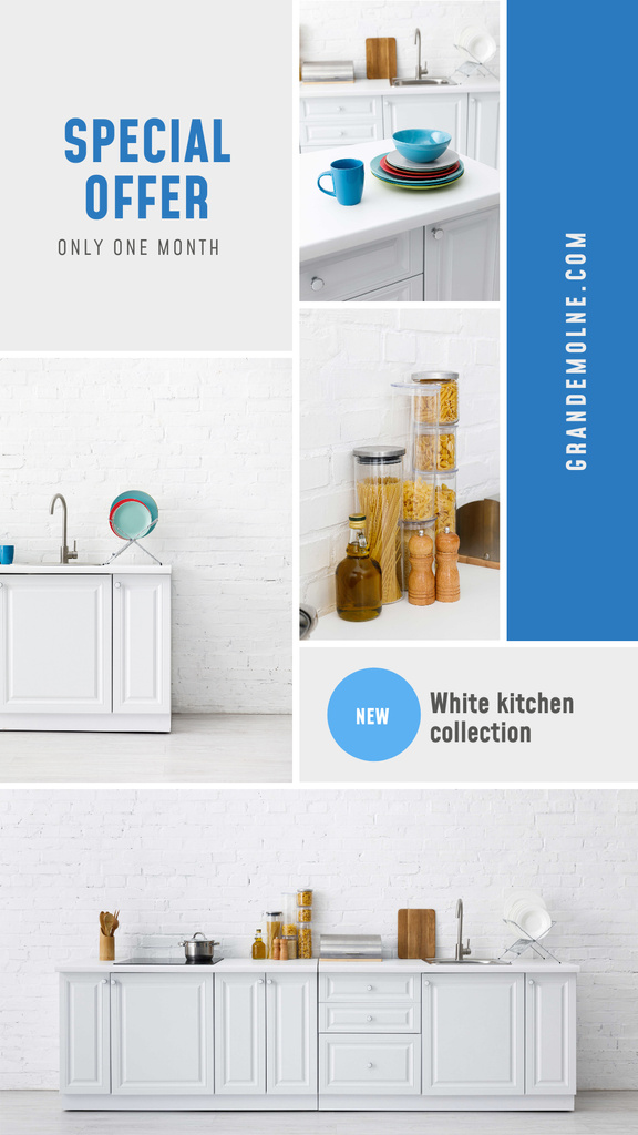 Designvorlage Kitchen Design Studio Ad Modern Home Interior für Instagram Story