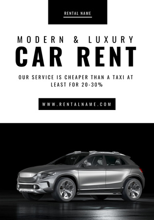 Designvorlage Car Rental Services Offer für Poster 28x40in