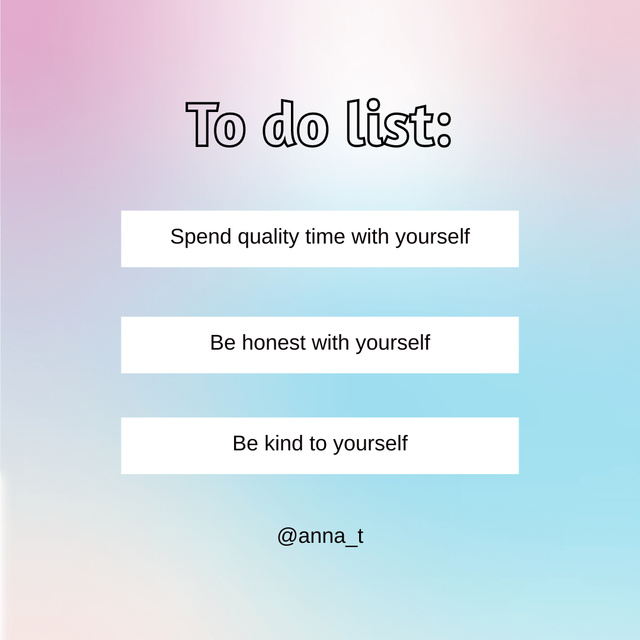 Ontwerpsjabloon van Instagram van Motivational To Do List on Gradient