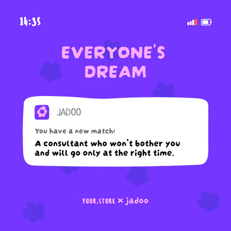 Funny Joke with Message on Screen Instagram Design Template