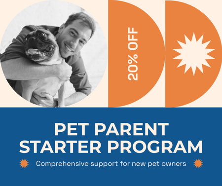 Support for New Dog Parents Facebook Design Template