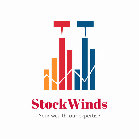 Plantilla de diseño de Empresa de comercio de acciones de primer nivel con eslogan Animated Logo 