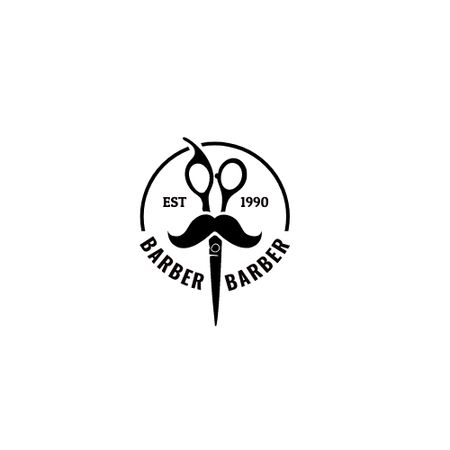 Designvorlage Barbershop Services Offer für Logo